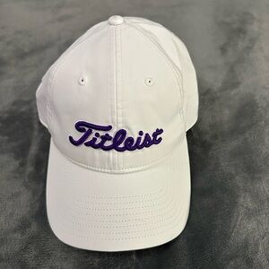 Women’s Titleist White Cap with Purple Logo